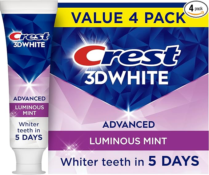 Crest 3D White Advanced Toothpaste, 4 pack